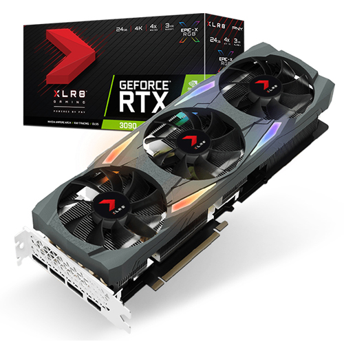 PNY XLR8 지포스 RTX 3090 UPRISING EPIC-X RGB D6X 24GB Triple 제이씨현