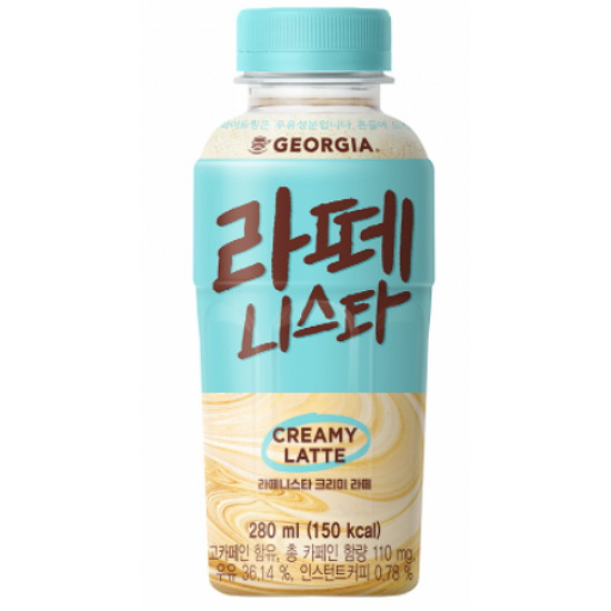 코카콜라음료 조지아 라떼니스타 크리미 라떼 280ml (1개)