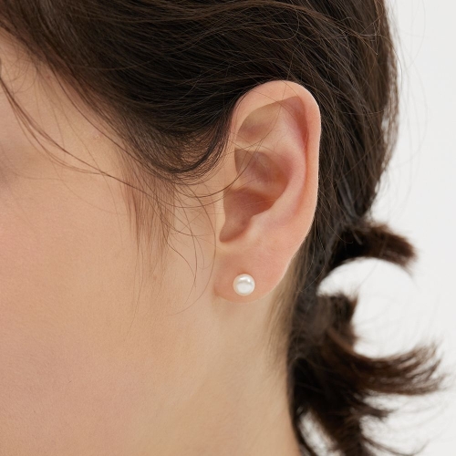 이에르로르 H에디션 실버 Y 러블리 담수 진주 귀걸이 6mm HL6E53601Y9XXX_이미지