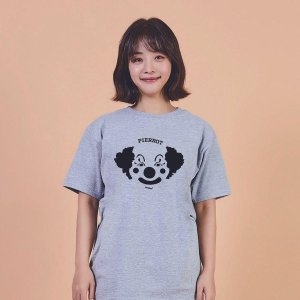 광대 삐에로 실루엣 그래픽 캐쥬얼 반팔티 IG W7E2C8A