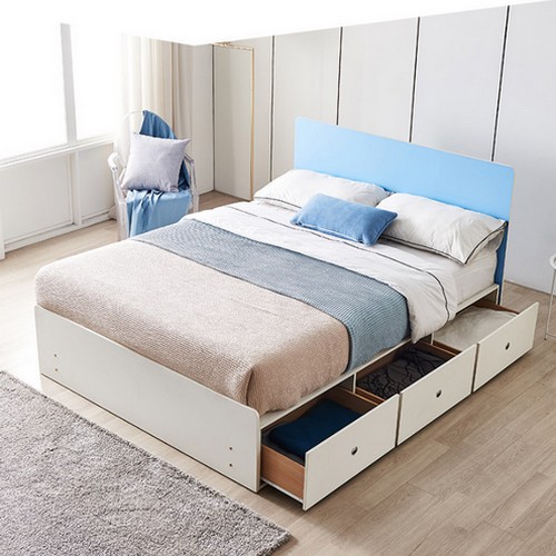 동서가구 비드가 컬러헤드 900 수납침대 SS (편백황토숯9존독립)_이미지