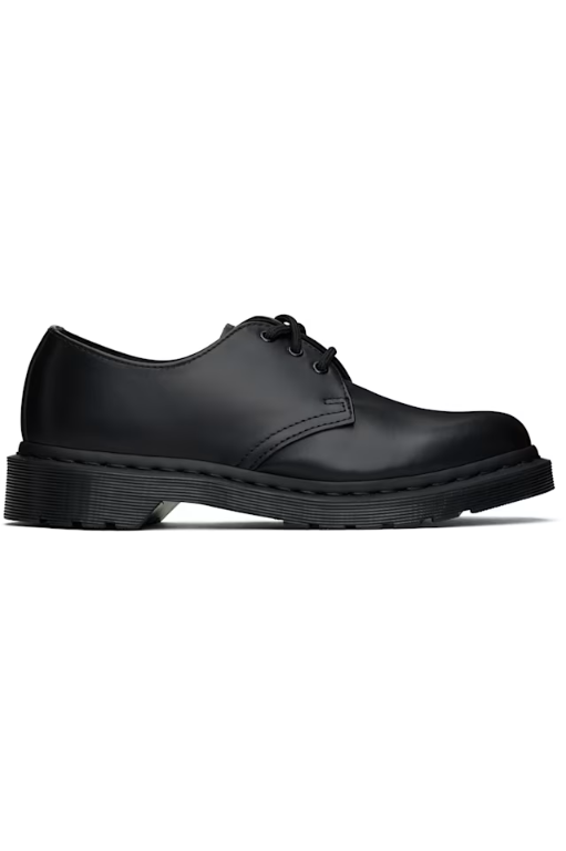 Black 1461 Mono Smooth Leather Derbys 251399M225026