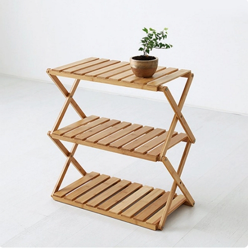 JAWAL 넓은 3단 대나무 선반