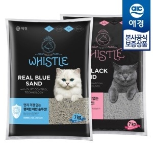 애경 휘슬 리얼블랙 샌드 리필 무향 7kg (2개)_이미지