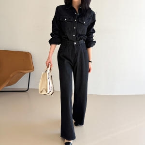 모리스커밍홈 데님 오버롤 셋업_M2502SE008A_이미지