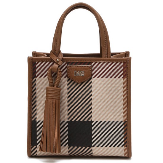 GREAT HOUSE CHECK PVC 빅하우스체크 스몰 토트백 DCBA4E687W2