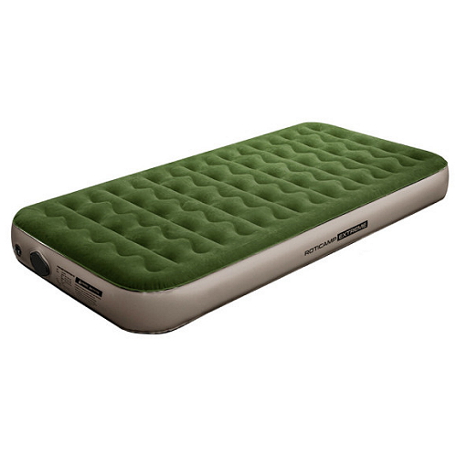 로티캠프 에어침대 캠핑 자충 에어매트 싱글 카키 22cm (99x198cm)