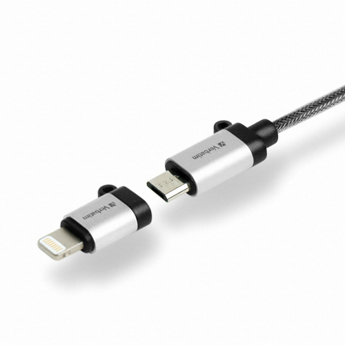 버바팀 2in1 멀티 메탈릭 고속충전 케이블 (1.2m)_이미지