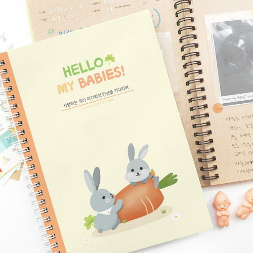 제이밀크 임신 태교 다이어리 당근밭 토끼둥이