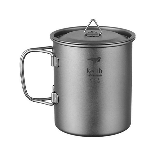 키이스 Keith 싱글월 티타늄 머그 450ml_이미지