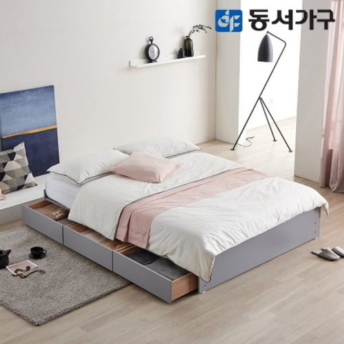 동서가구 팬타 1단 3서랍 수납침대 SS (독립스프링)_이미지