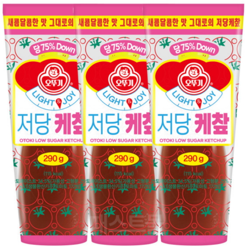 오뚜기 LIGHT&JOY 저당 케찹 290g (3개)