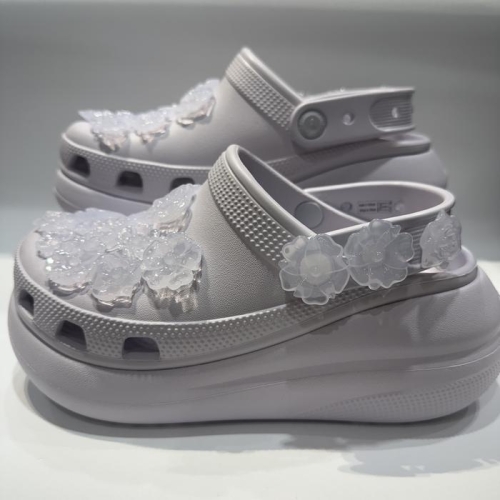 크록스 여성 크러쉬 트랜슬루센트 플로럴 클로그_213121