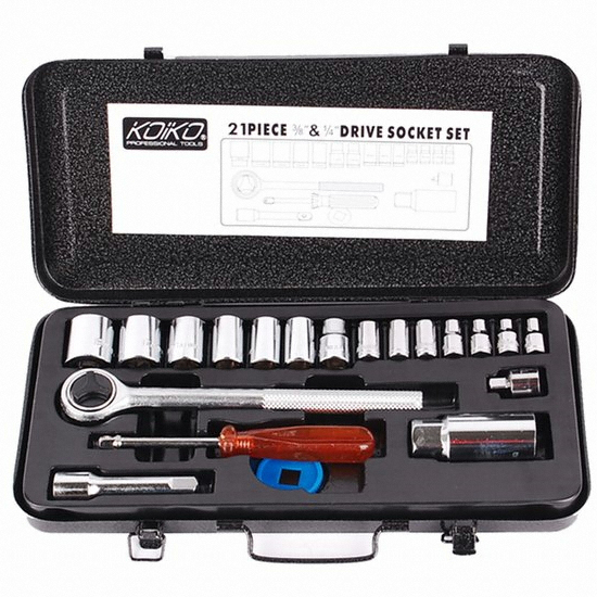 코이코 3/8인치 1/4인치 복스세트 KSS-21 (21pcs)