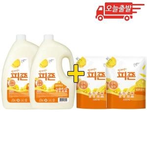 피죤 옐로미모사 4.21L + 리필 2.3L[본품2개+리필2개]