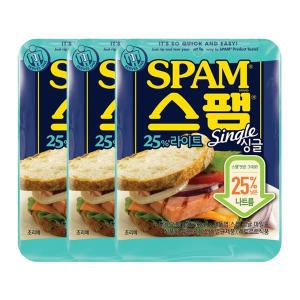 CJ제일제당 스팸 싱글 25% 라이트 80g (3개)