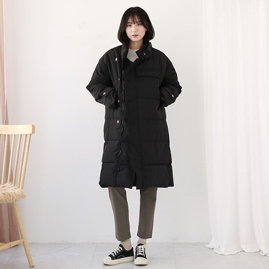 웬디즈갤러리 앞포켓 롱 패딩 점퍼 LJP115_이미지