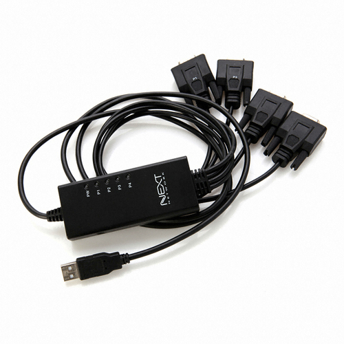 �������������ͽ� �ؽ�Ʈ 4��Ʈ RS232 to USB2.0 �ø��� ���̺� (NEXT-RS232 4P)