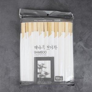 아이존 대나무 젓가락 배달 일회용 개별포장 100개입_이미지