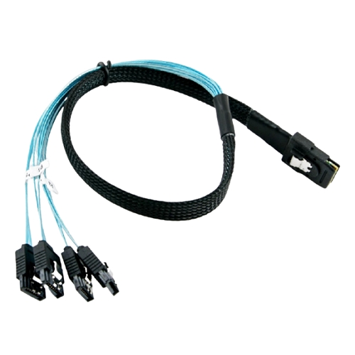 라이트컴 COMS C3537 Mini SAS to 4 SATA 케이블 (0.5m)_이미지