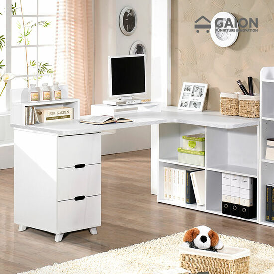 가이온 뉴본 서랍형 책상+2단 책장