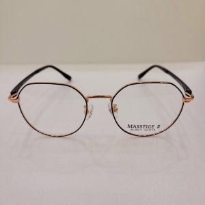 안경 MASSTIGE2 9003 53/ 골드 동글이 안경테 골드 블랙울템다리