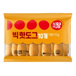 식자재왕 핫도그 빅사이즈 110gx10ea 1.1kg