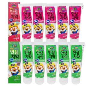 케이엠제약 뽀로로 치카친구 안심치약 80g (10개)