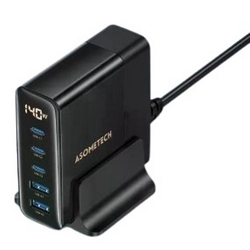 ASOMETECH PD PPS 140W 5포트 GaN 충전기 ASGaN-016 해외구매 (케이블미포함)_이미지