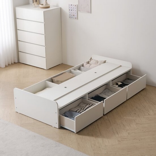 BIF보루네오 마르체 리움 낮은헤드 통서랍 수납 침대 S (독립스프링)_이미지