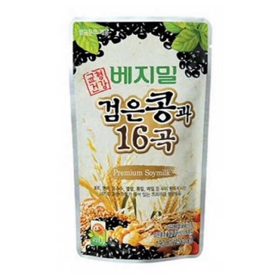 베지밀 검은콩과 16곡 두유 190ml (파우치)