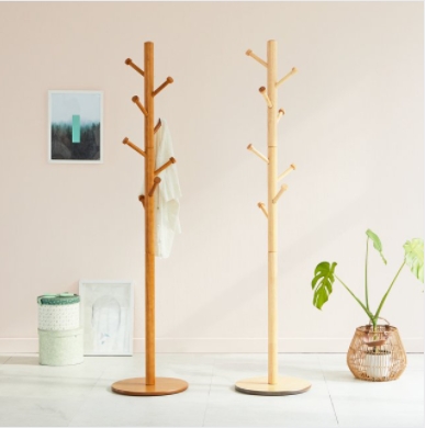 우디홈 원목 엣지형 스탠드 옷걸이_이미지