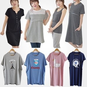 마미누리 여름 수유복 빅사이즈 수유티 수유원피스 나시 임부복이미지입니다. 누르면 해당 게시물로 새창이동합니다.