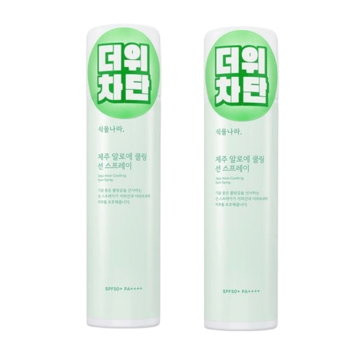 식물나라 제주 알로에 쿨링 선 스프레이 SPF50+ 100ml (2개)