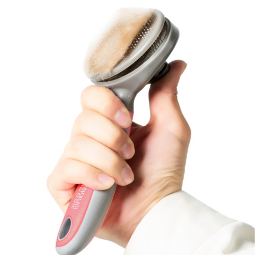 ㅤ행복한 댕냥이 원터치 브러쉬 핑크_이미지