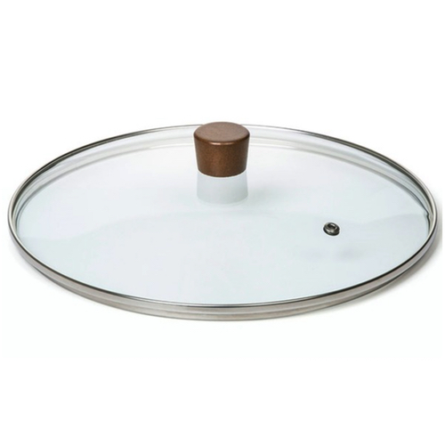 홈월드 원목손잡이 강화유리뚜껑 [28cm]