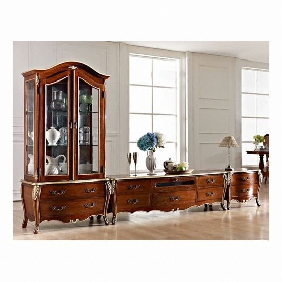 미즌하임 로잔 엔틱 거실장세트 3000