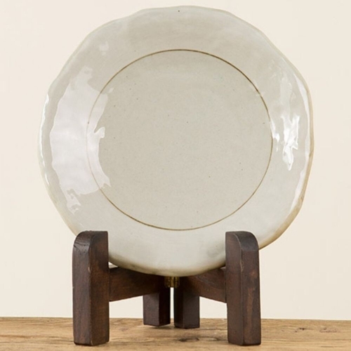 이진 미고백자 주입원형 접시 소 21cm_이미지