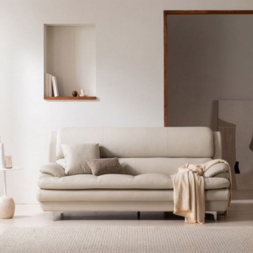 삼익가구 에클레르 프리미엄 가죽 소파 3인용 (스툴별도)_이미지