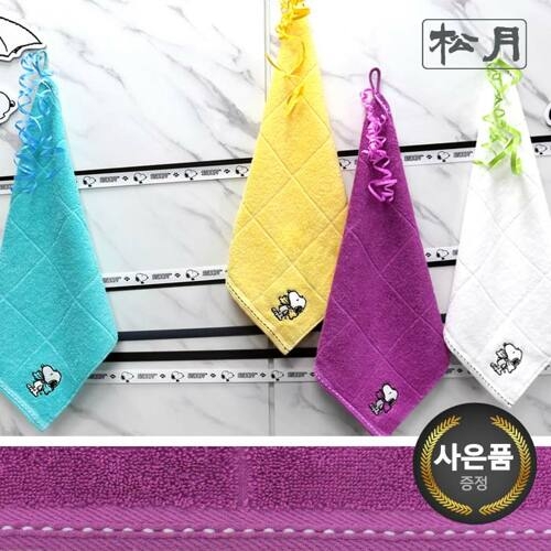 송월타월 스누피 왕리본36 고리수건 (1장)_이미지