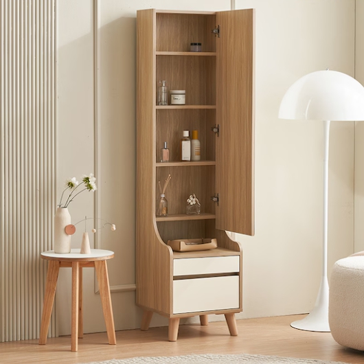 파로마 이프 엘사 전신거울 틈새 수납 화장대 400_이미지