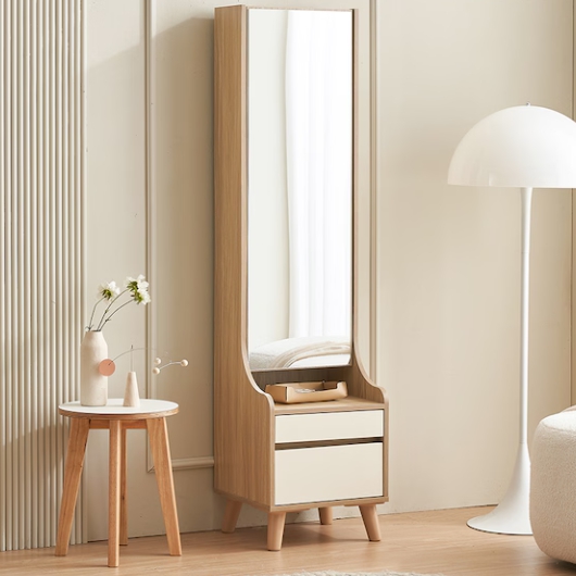 파로마 이프 엘사 전신거울 틈새 수납 화장대 400_이미지