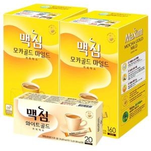 동서식품 맥심 모카골드 마일드 커피믹스 320개입 + 화이트골드 커피믹스 20개입 [1개]
