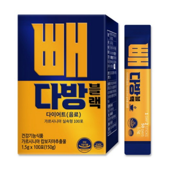 순수식품 빼다방 블랙 다이어트 커피 100포 (1개)_이미지