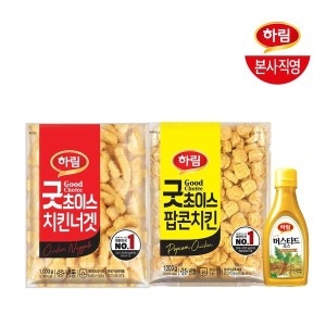 굿초이스치킨너겟1kg+굿초이스팝콘치킨1kg+머스타드280g