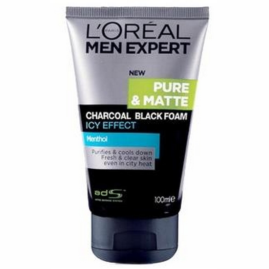 로레알파리 퓨어 앤 매트 오크 차콜 아이시 이펙트 폼 100ml (1개)_이미지