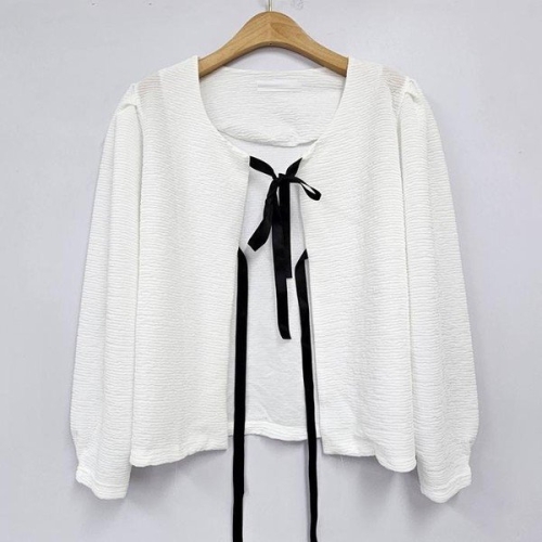 아이우먼 우먼스리본미니가디건 IRS639M_이미지