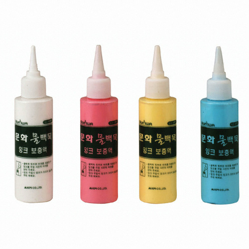 문화 물백묵 리필 잉크 보충액 100ml (6개)_이미지