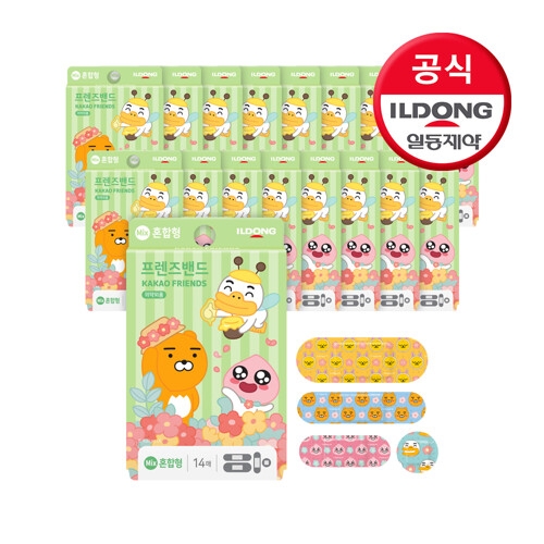 일동제약 카카오 프렌즈 캐릭터 반창고 밴드 혼합 14입 20개_이미지