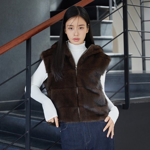 셀렙샵에디션 최초79900FAUX밍크리버시블패딩베스트_이미지